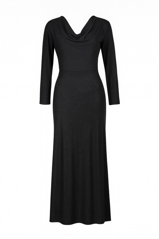 Long sleeves black dress