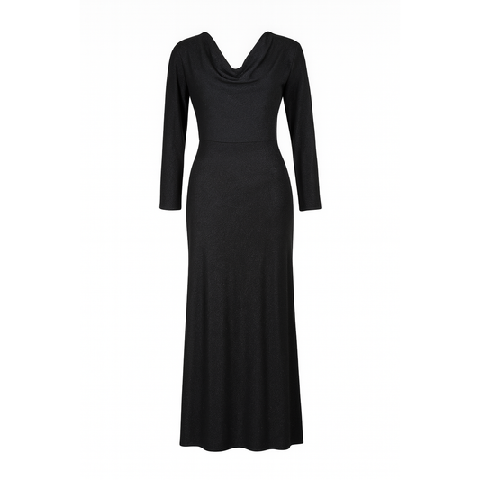 Long sleeves black dress