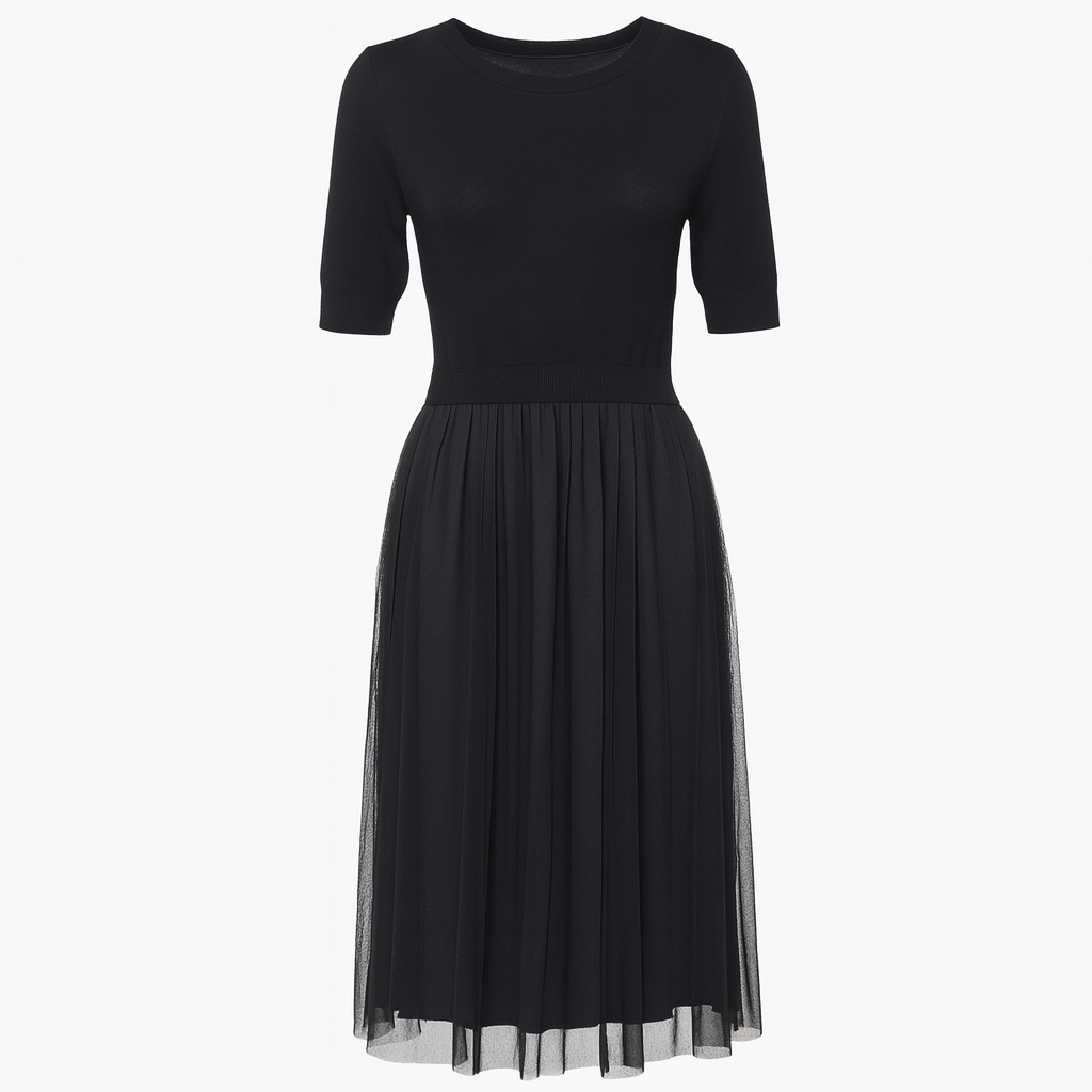 Black dress with tulle