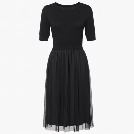 Black dress with tulle