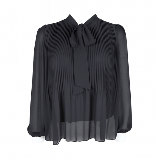 Plain shirt with bow