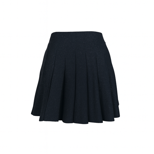 Metallic pleated skirt