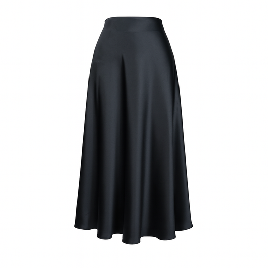 Satin plain skirt