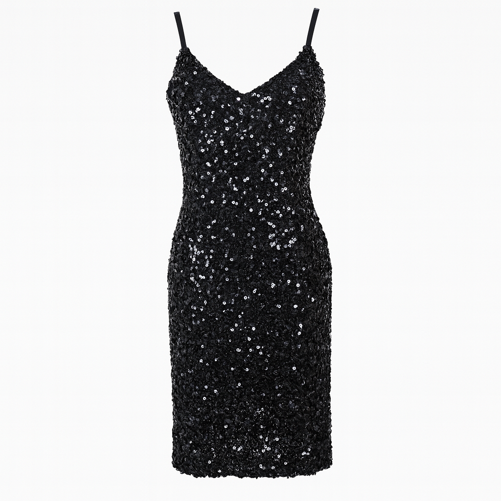 Sequined black dress BLK