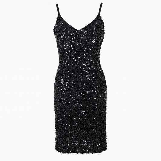 Sequined black dress BLK