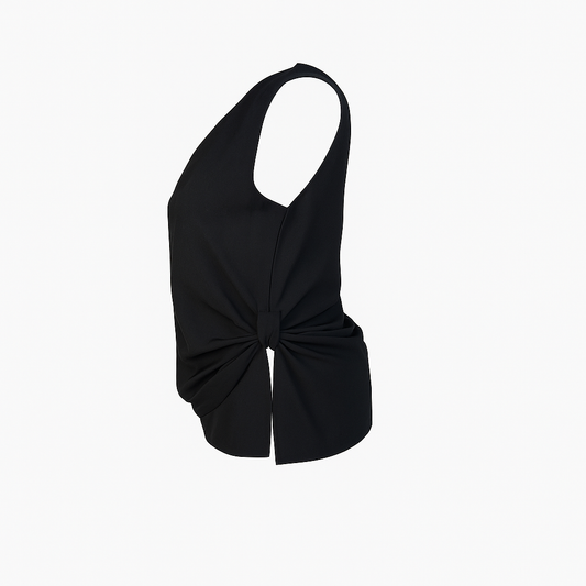 Black sleeveless top