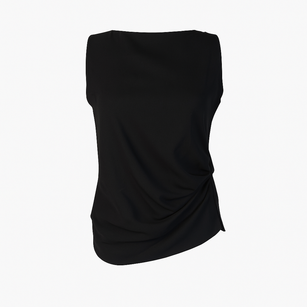 Black sleeveless top