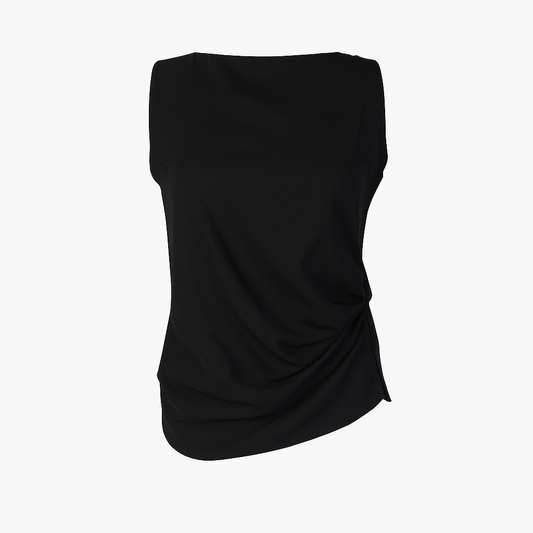 Black sleeveless top