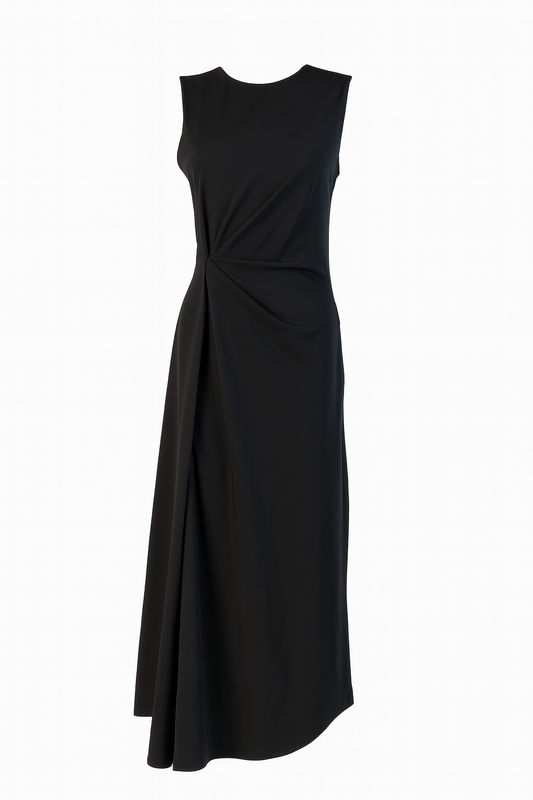 Black draped dress