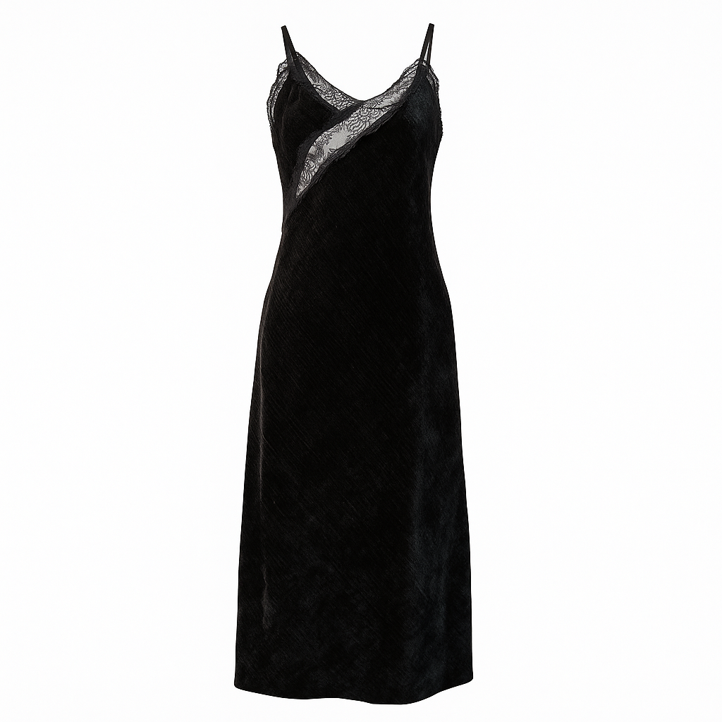 Velours and dentelle dress lumina