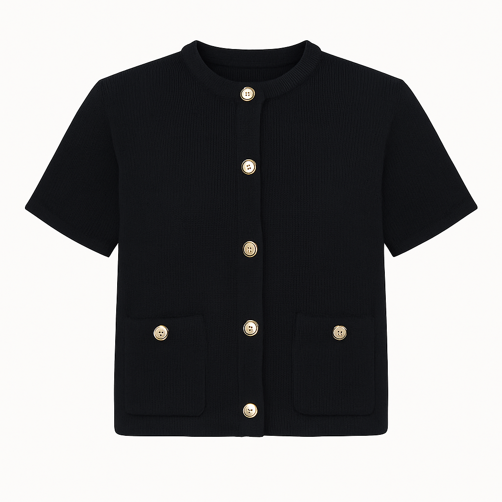Short sleeves plain cardigan