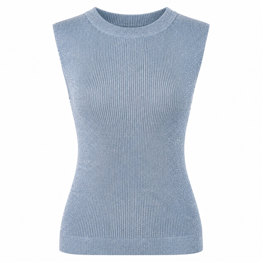 Metallic sleeveless top 