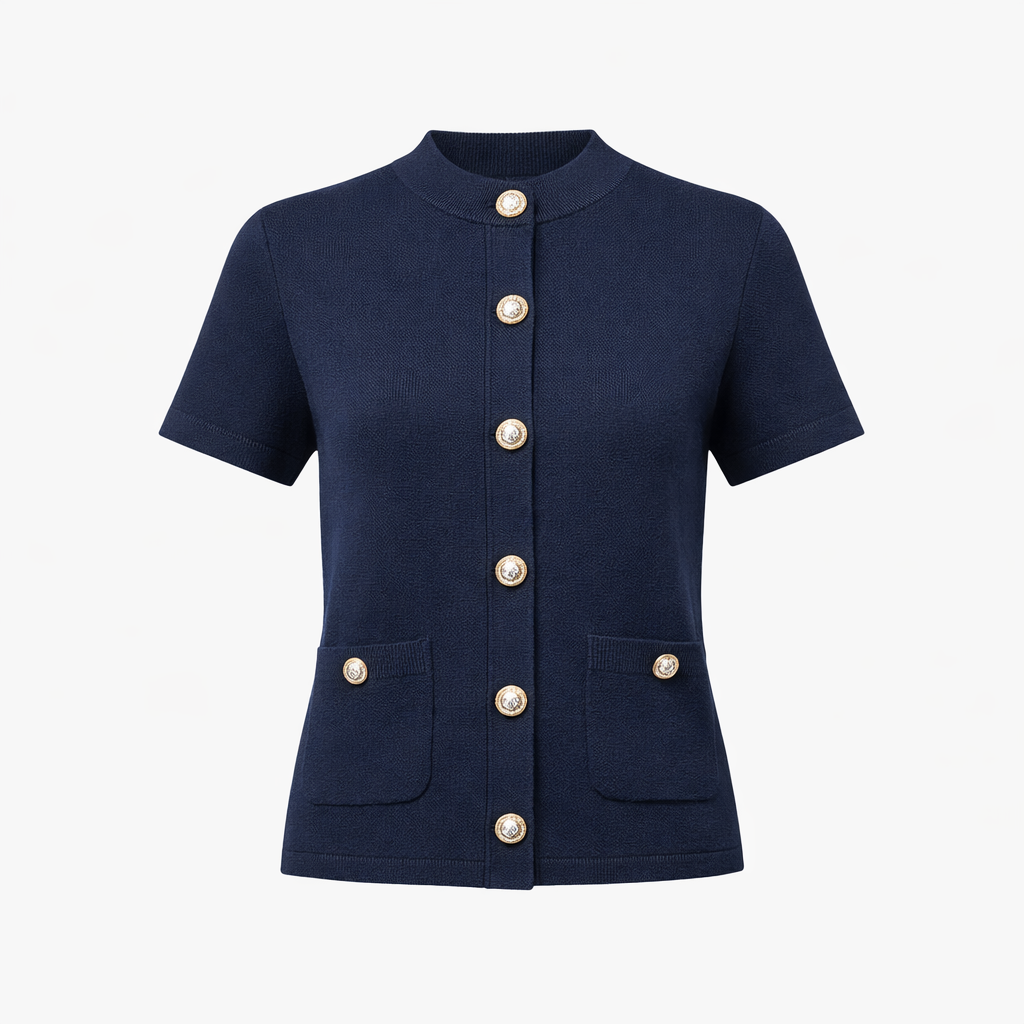 Short sleeves plain cardigan
