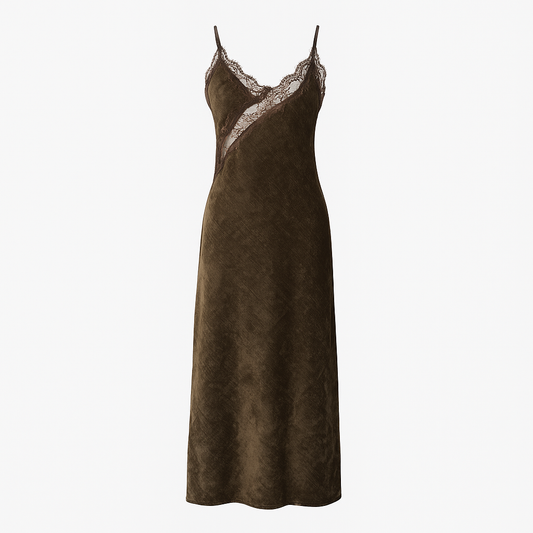 Velours and dentelle dress