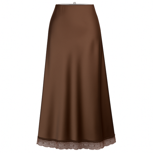Satin midi skirt Dentelle CHANCE ITALIA