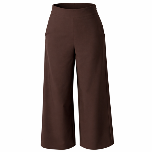 High waist wide legs brown trousers GOLD AND GOLD