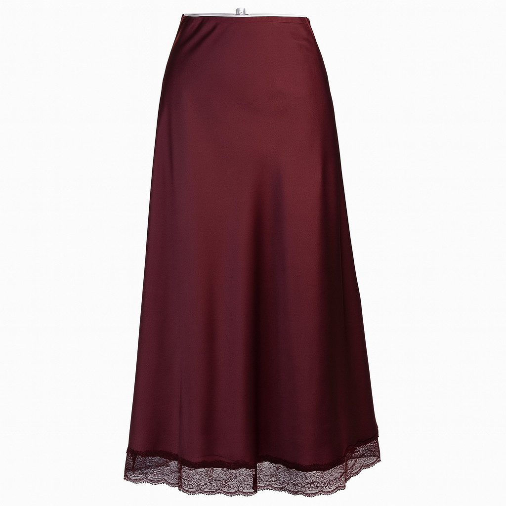 Satin midi skirt Dentelle CHANCE ITALIA