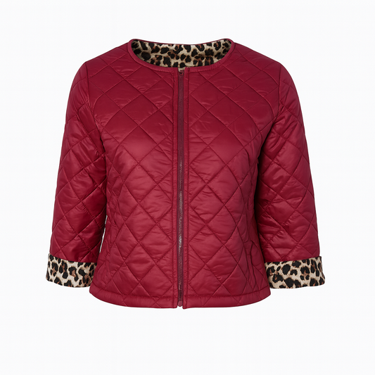 Waterproof Jacket with leopard sleeves