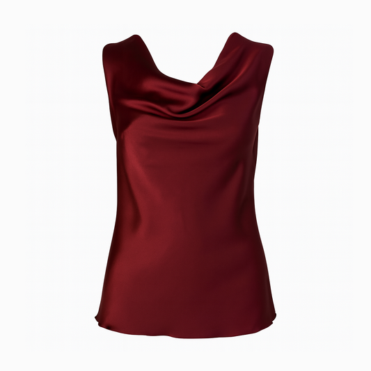 Satin sleeveless plain top