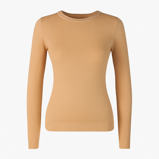 Basic round neck knit sweater