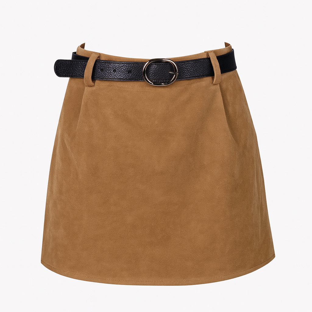 Suede skort