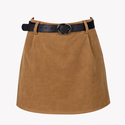 Suede skort
