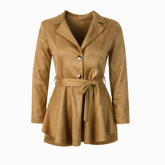 Suede camel dress