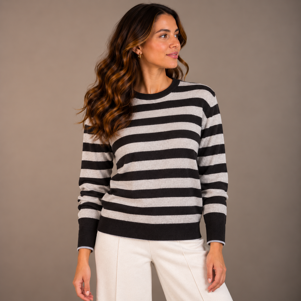 Cashmere-Mix Striped Knit – Winter Colors – alternate view 4