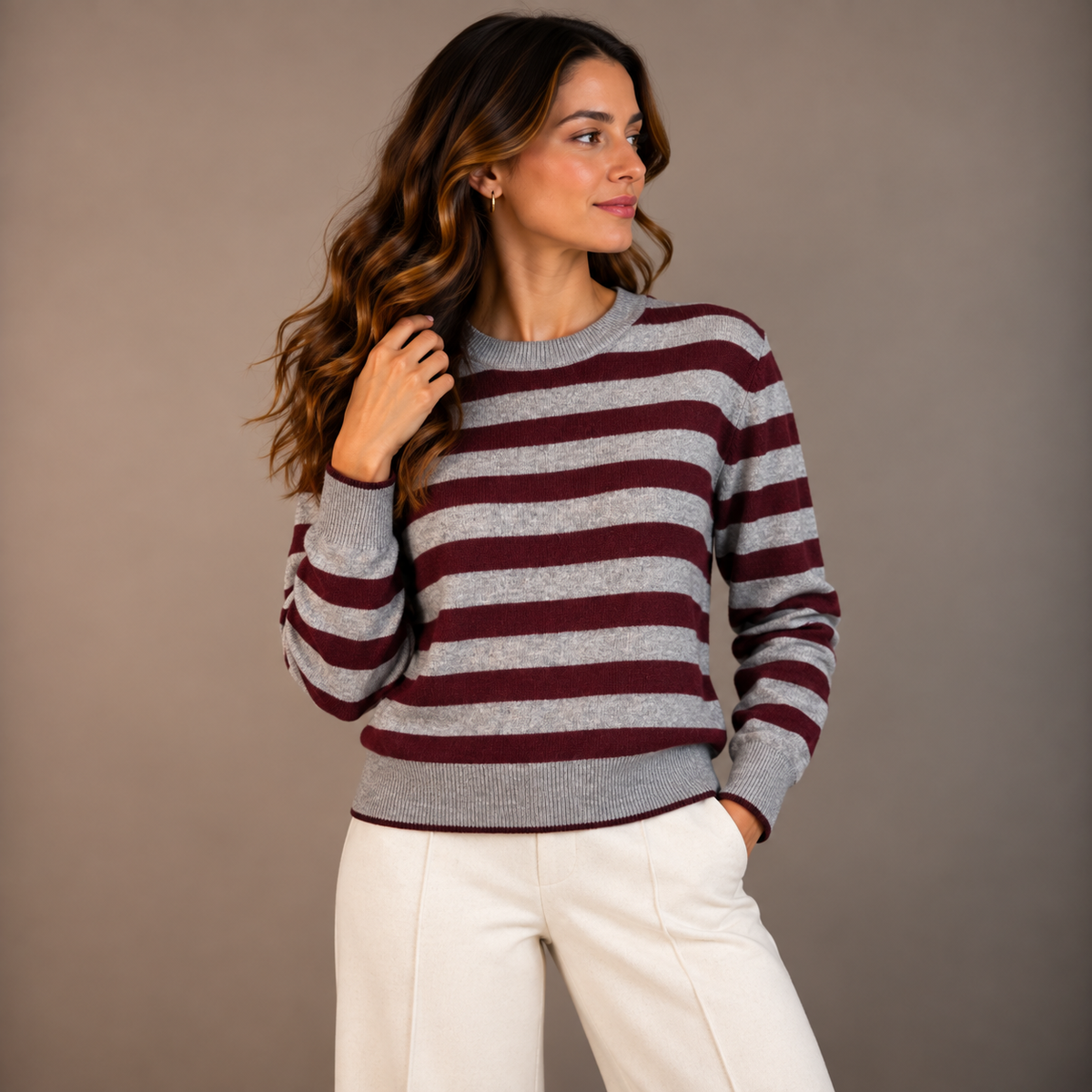 Cashmere-Mix Striped Knit – Winter Colors – alternate view 5