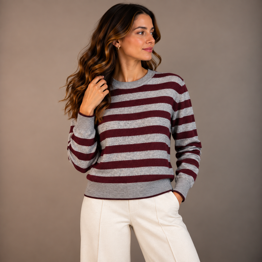 Cashmere-Mix Striped Knit – Winter Colors – alternate view 5