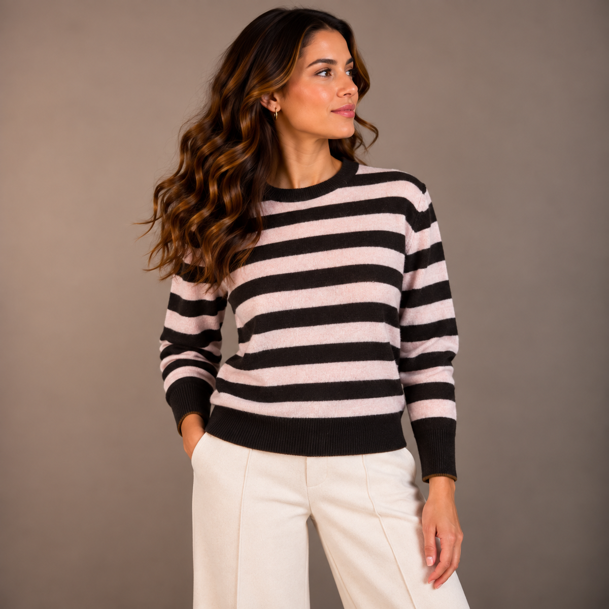 Cashmere-Mix Striped Knit – Winter Colors – alternate view 6