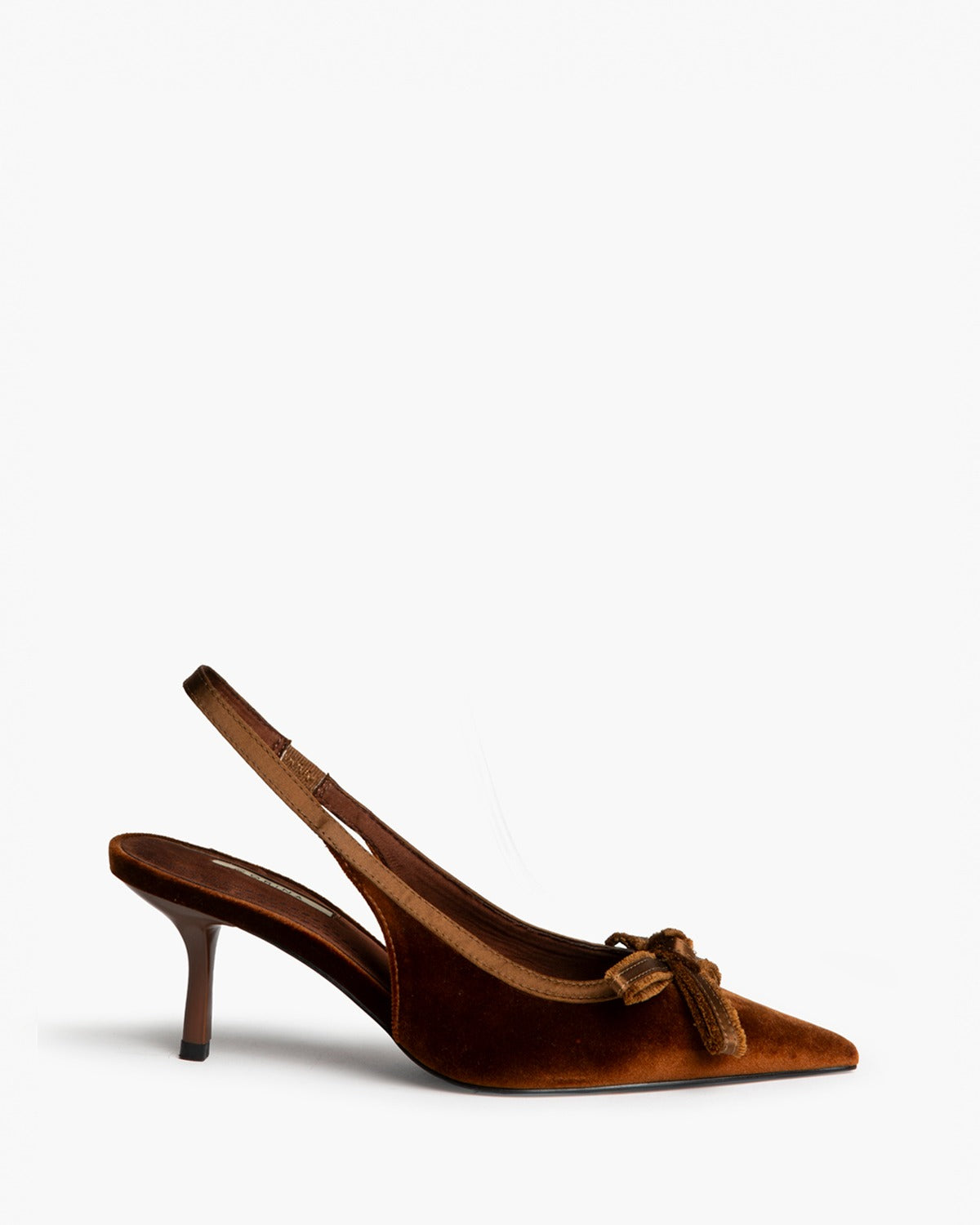 CORINA M6717 camel velvet bow-detail slingback – view 4