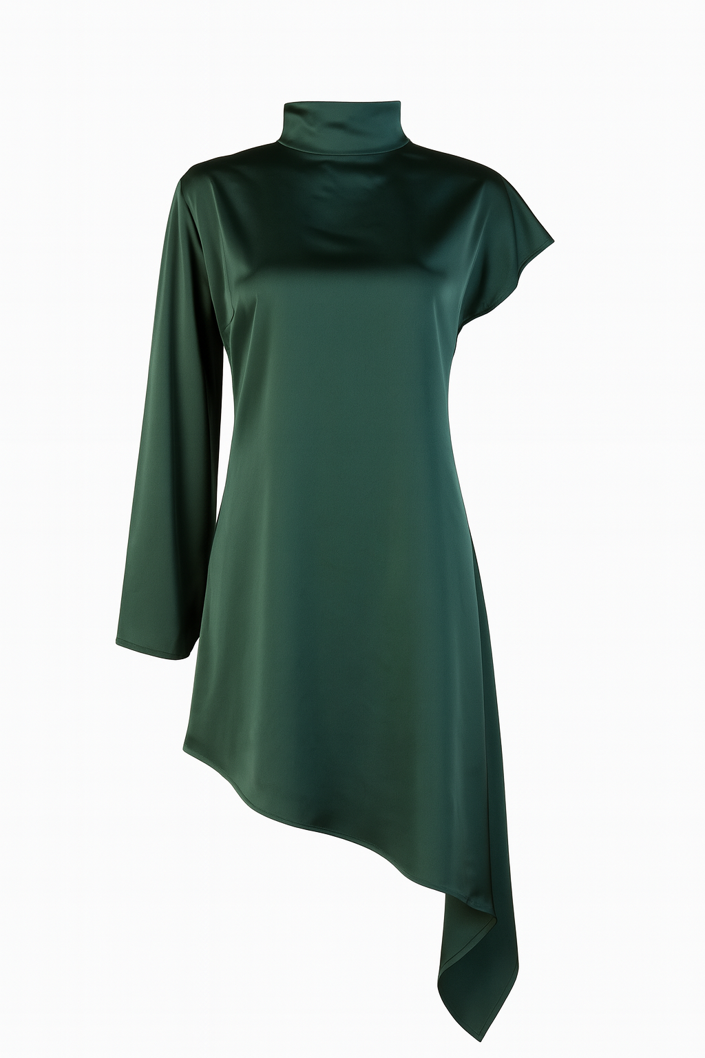 Asymmetrical green dress