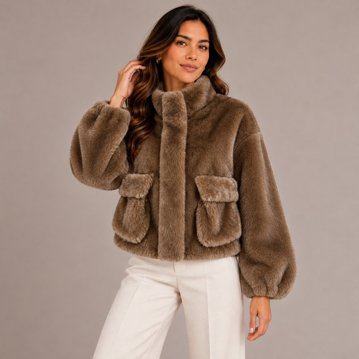 Faux fur jacket 