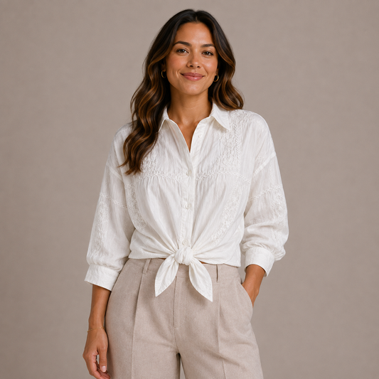 Embroidered white shirt 
