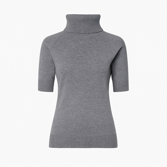 High Collar Grey Knit