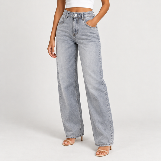 Grey Jeans with Silver Dots 