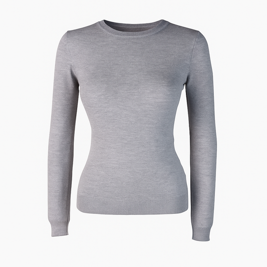 Basic round neck knit sweater