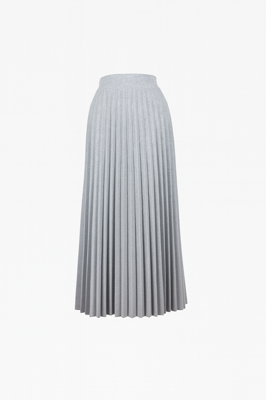 Light Grey pleated long skirt