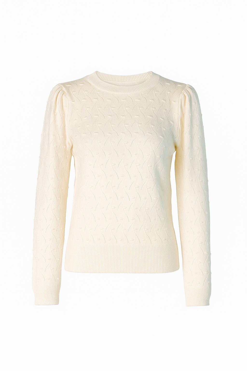 Simple knit sweater with dots