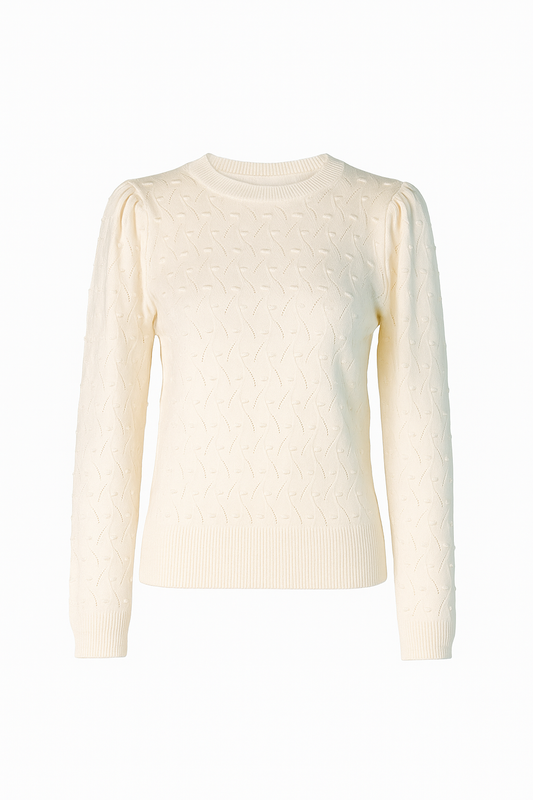 Simple knit sweater with dots