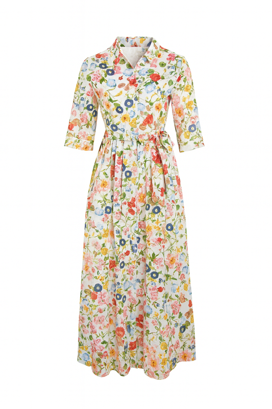 Floral dress with belt