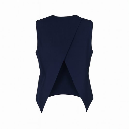 Navy blue vest  open back