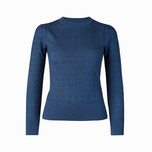 Simple knit sweater with dots