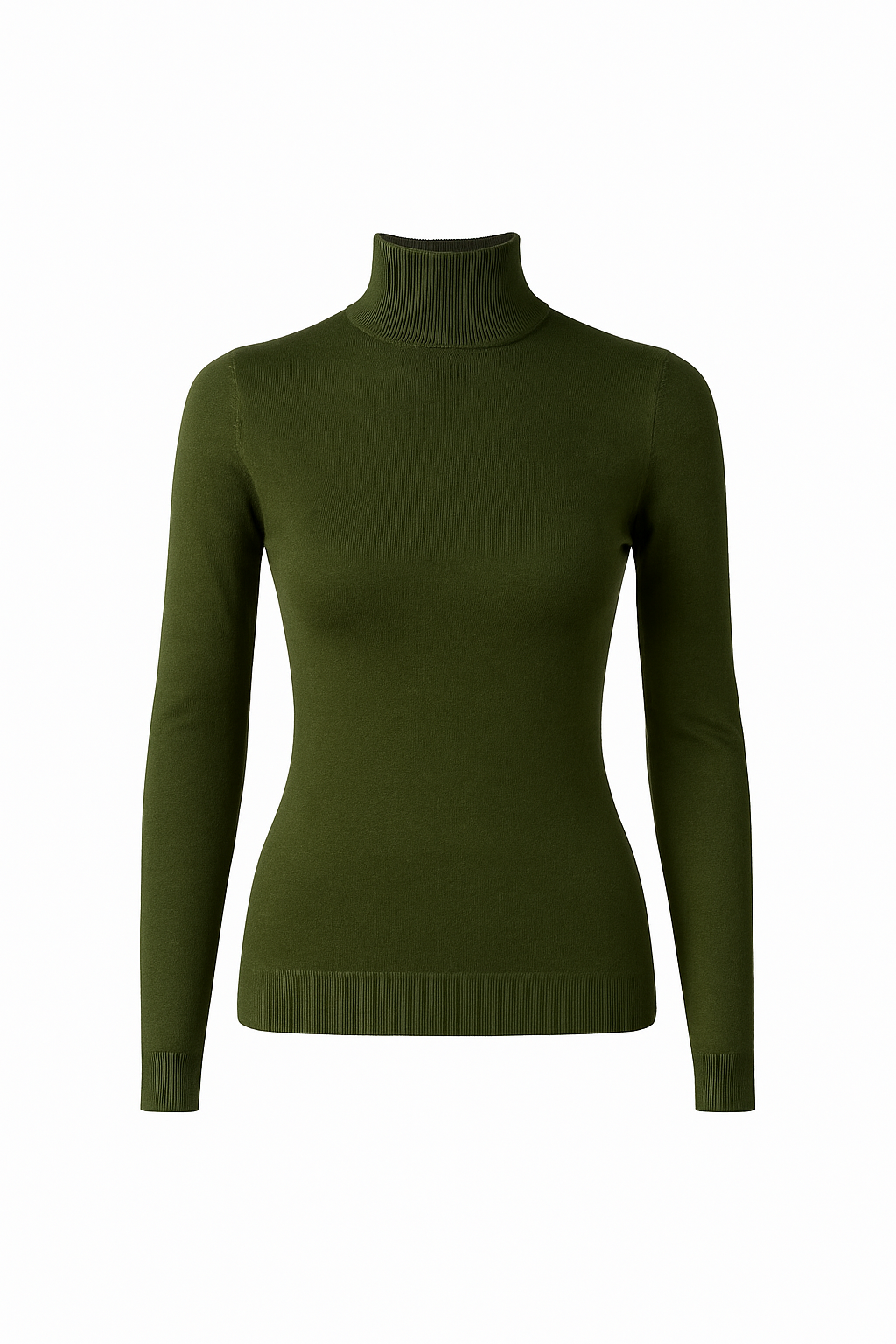 High neck basic sweater