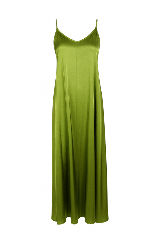 Flowing midi dress Olive Green