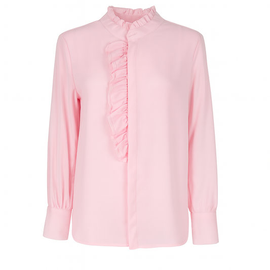 Shirt with tulle details