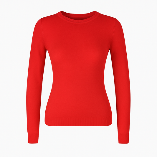 Basic round neck knit sweater