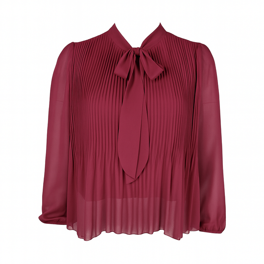 Plain shirt with bow