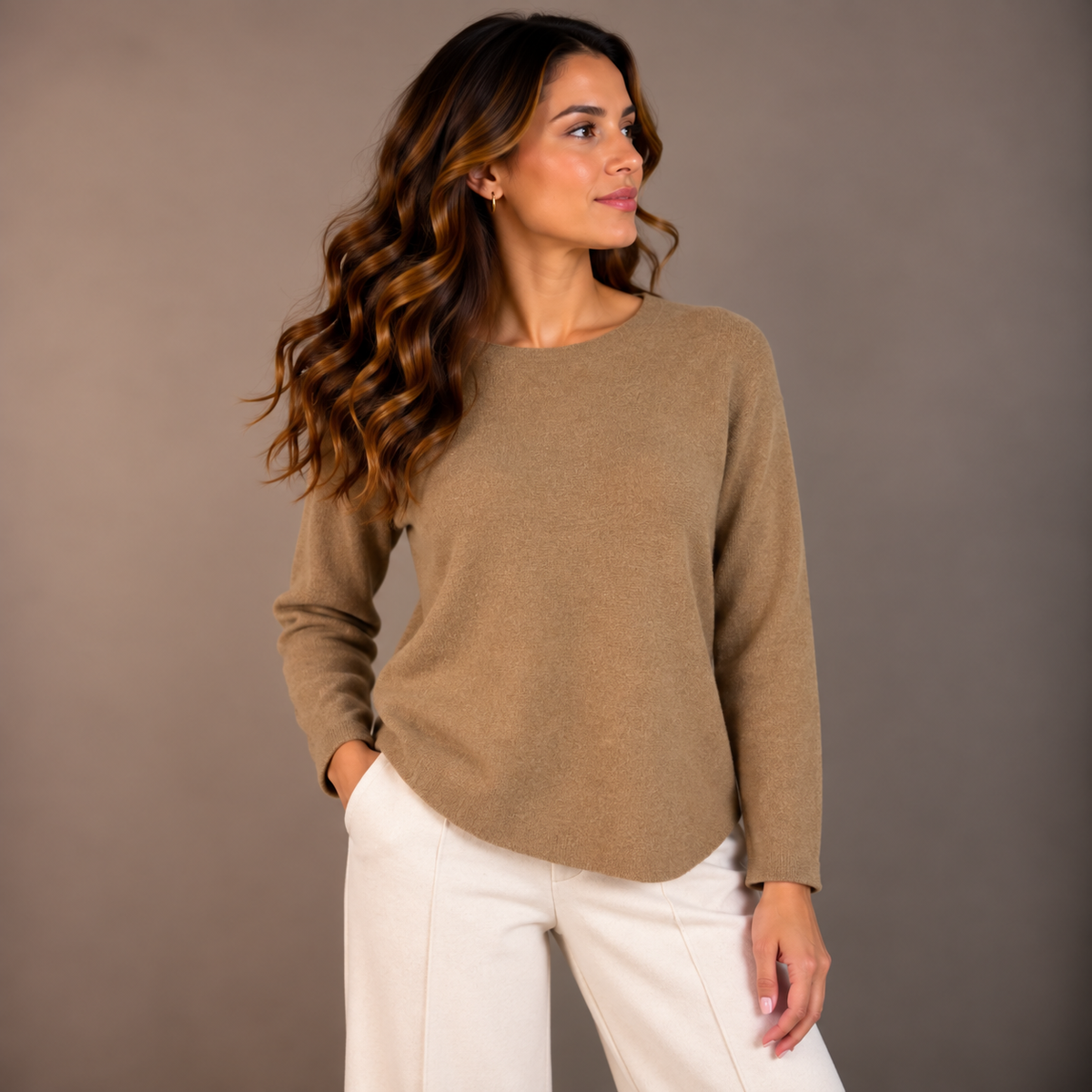 Round-Neck Knit – Winter Colors – alternate view 3